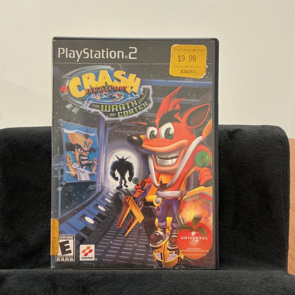 Y2K Crash Bandicoot The Wrath of Cortex PS2 Video Game Sony PlayStation 2 Retro